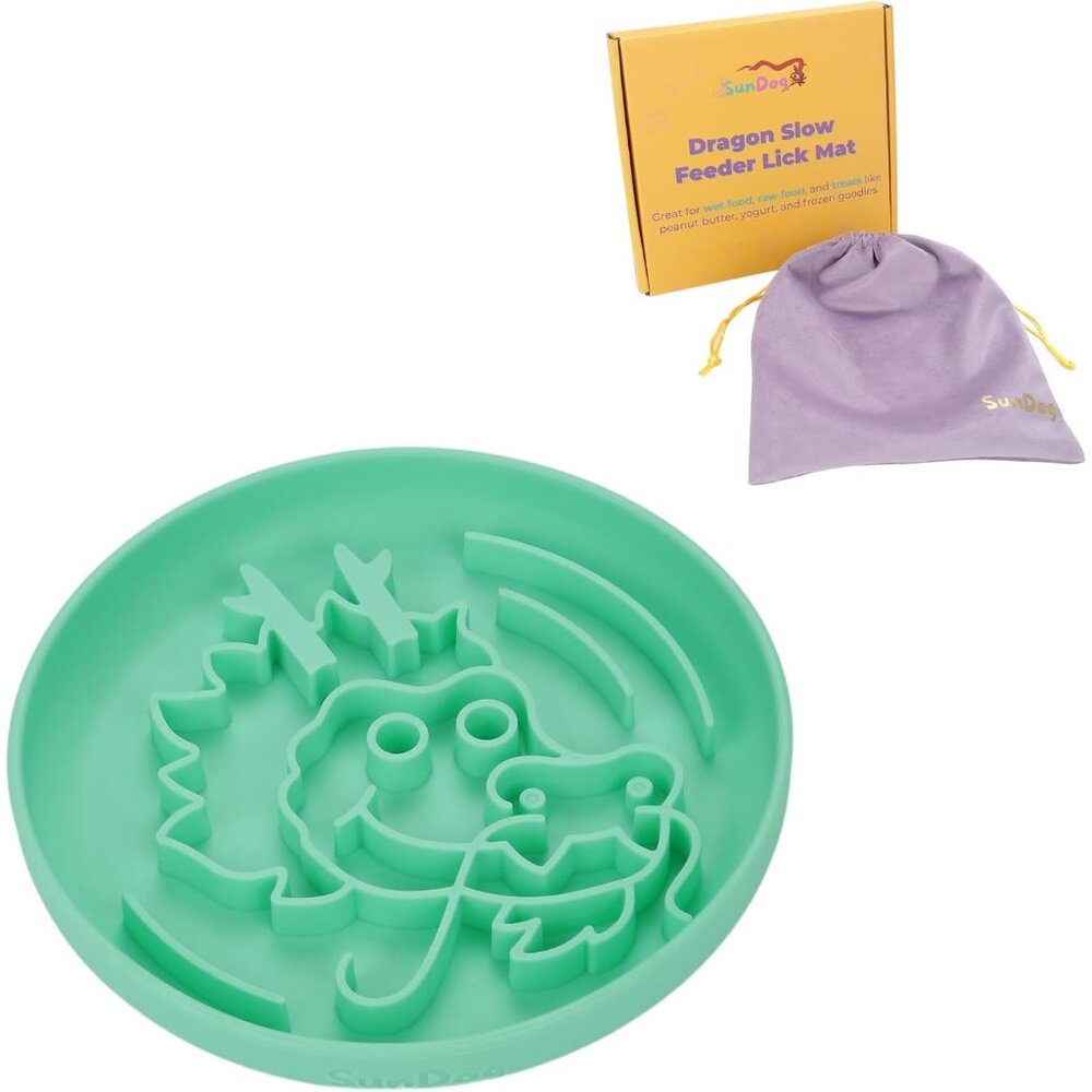SunDog Dragon Slow Feeder Lick Mat 7.5" BPA Free 100% Food Grade Silicone